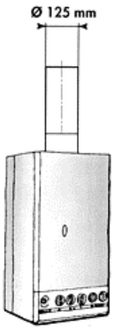 ASTON THERMICA CMA 20 C TOP - Branchement de l'evacuation des FUMEES MOD. CMA 20C-U/F-CMA 20C top-u/f - 1