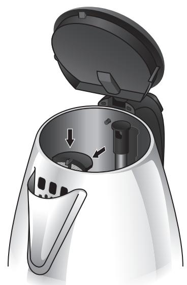 SUNBEAM STAINLESS STEEL ELECTRIC KETTLE - Retrait, nettoyage et remise en place du filtré - 2