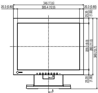 EIZO DURAVISION FDX1501 - Dimensions externes - 2