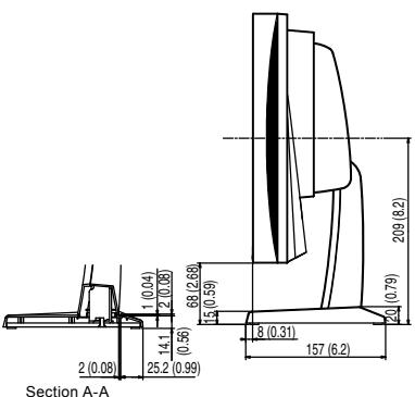 EIZO DURAVISION FDX1501 - Dimensions externes - 3