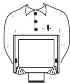 EIZO ECLIENT 630L-N - Pour manipuler l'appareil, saisissez-le fermement à deux mains par le bas et vérifie que le panneau LCD est dirigé vers l'extérieur avant de le soulever. - 1
