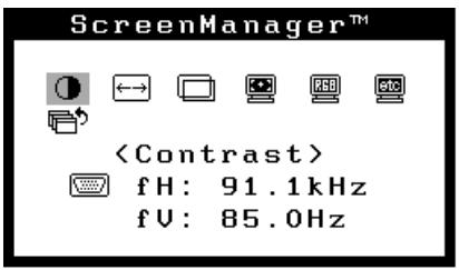 EIZO FLEXSCAN T566 - Entrée dans le programme screenmanager - 1