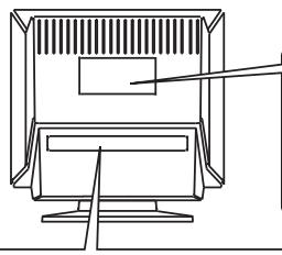 EIZO FLEXSCAN T566 - Emplacements des étiquettes de sécurité - 1