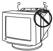 EIZO FLEXSCAN T566 - N'obstruez pas les fentes de ventilation de la carrosserie. - 1