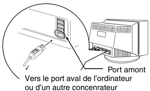 EIZO FLEXSCAN T966 - Branchement au concentrateur USB (configuration de la fonction USB) - 1