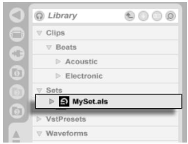 ABLETON LIVE 5 - Importation et exportation de sets par le navigateur - 1