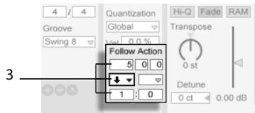 ABLETON LIVE 5 - Boucler des parties d'un clip - 2