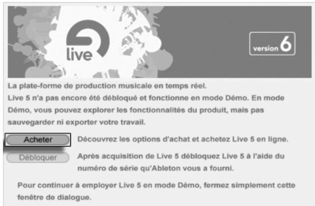 ABLETON LIVE 6 - Puis-je utiliser live ou d'autres produits ableton sans numéro de série? - 1