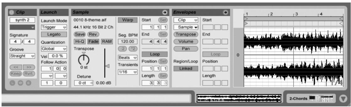 ABLETON LIVE 6 - Fenêtre clip - 1