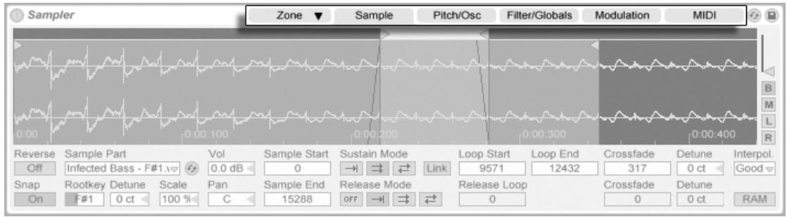 ABLETON LIVE 6 LE - Onglets de Sampler - 1