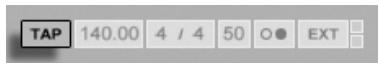 ABLETON LIVE 6 LE - Saisie du tempo par Tap - 1