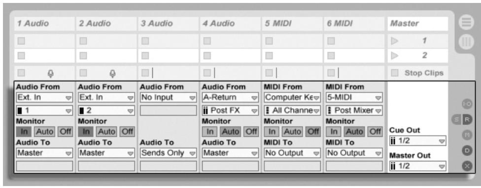 ABLETON LIVE 6 LE - Routage et entrées/sorties - 1