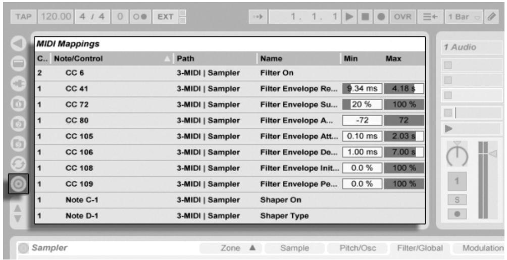 ABLETON LIVE 6 LE - Le navigateur d'affectations - 1