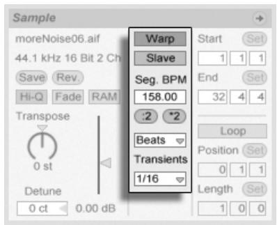 ABLETON LIVE 6 LE - Commandes Warp - 1