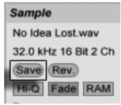 ABLETON LIVE 6 LE - Sauvegarde des réglages par défaut du clip avec l'échantillon - 1