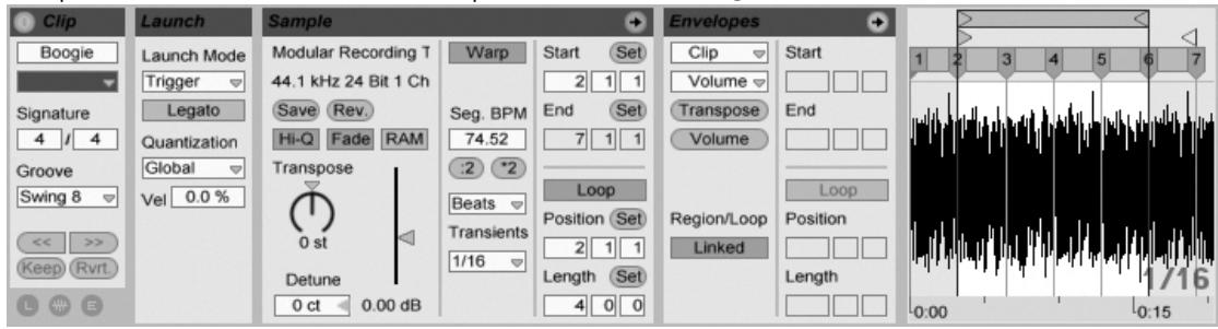 ABLETON LIVE 6 LE - Fenêtre Clip - 5