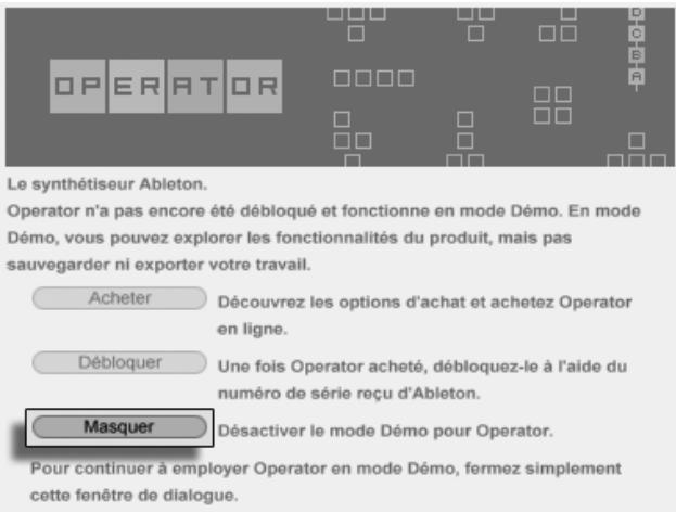 ABLETON LIVE 6 LE - Comment désactiver le mode démo? - 1