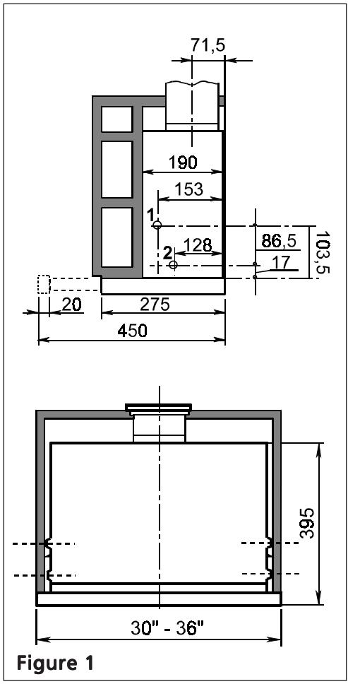FRIGIDAIRE GLHV36T5KC - Dimensions - 1