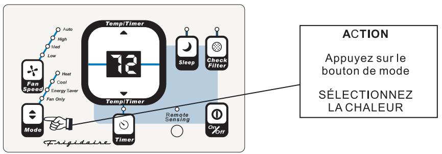 FRIGIDAIRE FAH08ES1T - FONCTION DE CHAUFFAGE (sur certains modèles): - 1