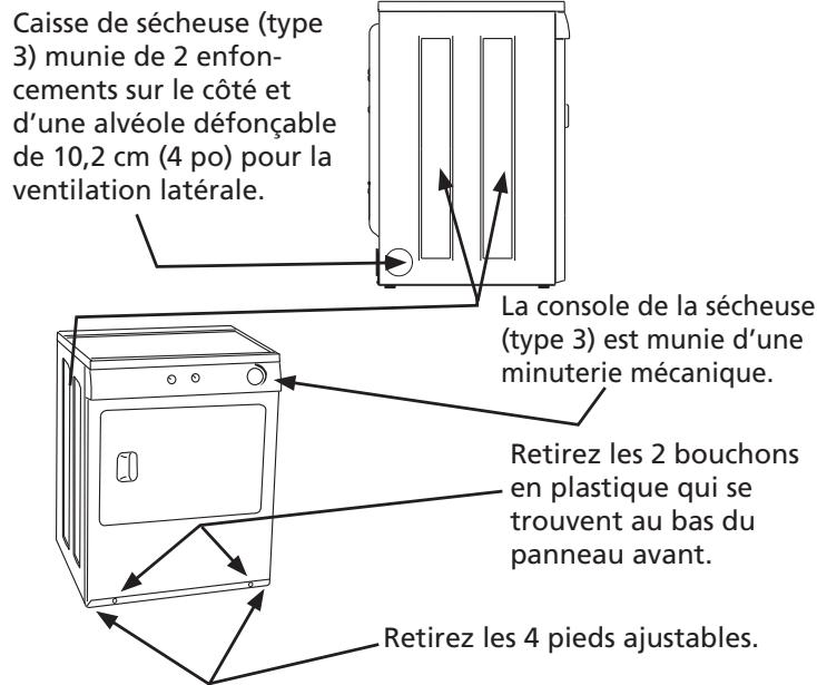 FRIGIDAIRE FNDP15B - C5) Fixation de la quincaillerie de montage de la sécheuse (type 3) - 1