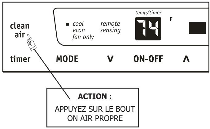 FRIGIDAIRE FRA123CT1 - FONCTION AIR PROPRE (sur certains modèles) : - 1