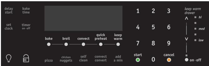 FRIGIDAIRE OVEN CONTROL - Modèle B Gamme : Gallery - Dual Fuel (alimentation mixte) - 1