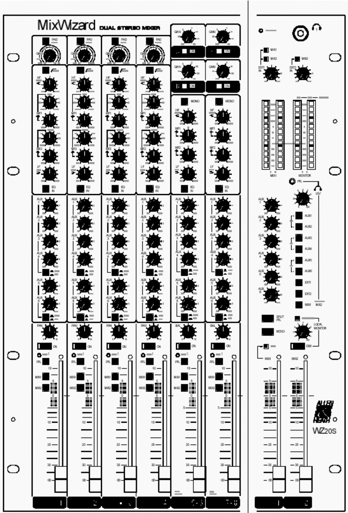 ALLEN & HEATH ALLEN & HEATH WZ20S - VUE GENERALE DE LA Mix Wizard WZ20S - 1