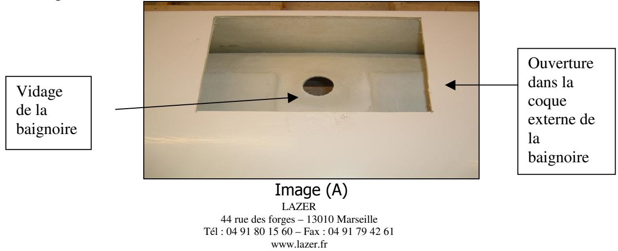 LAZER BAIGNOIRE CONTEMPORAINE - A/ Pose de la baignoire - 1
