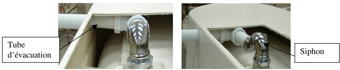 LAZER BAIGNOIRE CONTEMPORAINE - 1/ Reliez le siphon au tuyau d'évacuation - 2