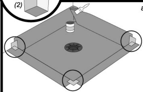 LAZER SHOWER DESIGN DECK MARINE - Réaliser un pli mouchoir dans les angles - 4