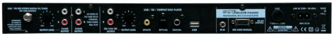 APART PCR3000R - Lecteur de cd+media/tuner DAB+ & rds-fm - 2