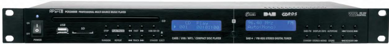 APART PCR3000R - Lecteur de cd+media/tuner DAB+ & rds-fm - 1