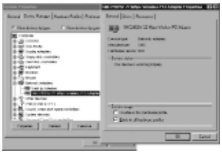 SMC 2402W - Windows 98 - vérification - 2