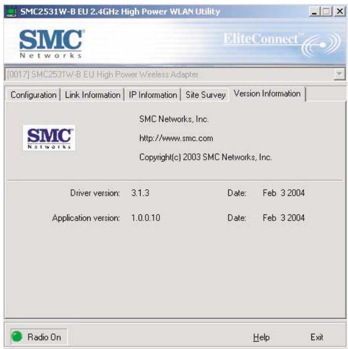 SMC 2531W-B - Version information (Informations de version) - 1