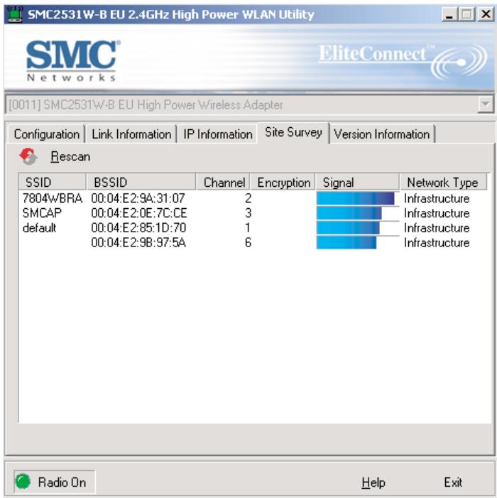 SMC 2531W-B - Site survey (analyse du site) - 1
