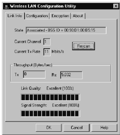 SMC 2632W - Écran "Link Information - 1