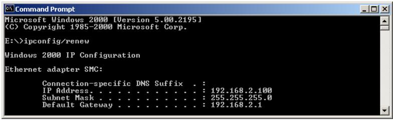 SMC 2804WBR - Une autre adresse IP s'est affichée - 2