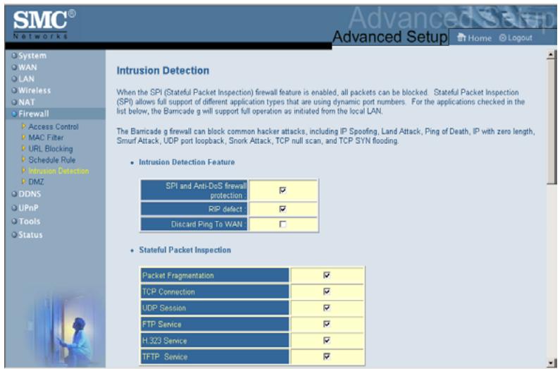 SMC 2804WBR - Intrusion Detection (Detection d'intrusion) - 1