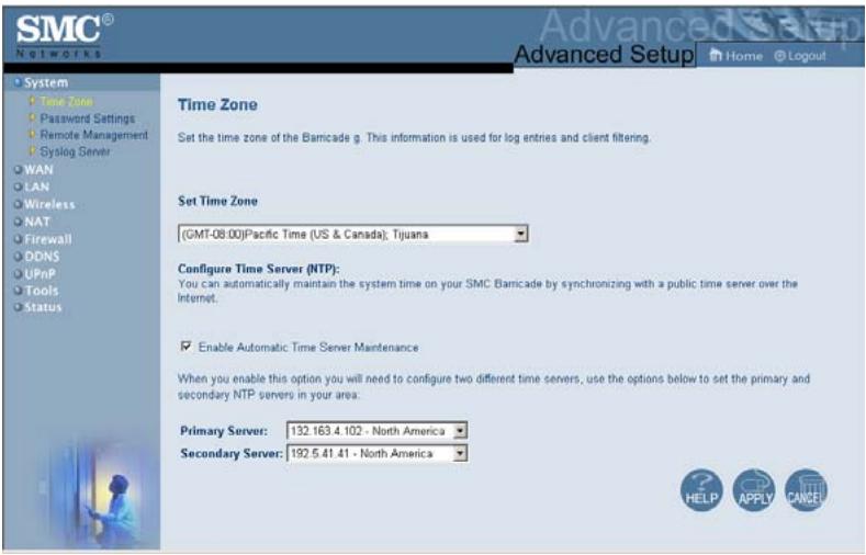 SMC 2804WBR - Time Zone (Fuseau hora) - 1