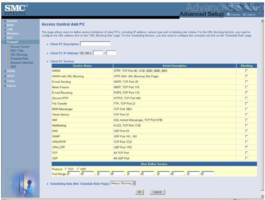 SMC 2804WBR - Access Control (Contrôle d'accès) - 2