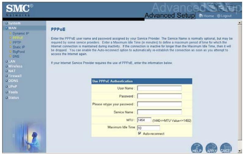 SMC 2804WBR - PPPoE (Point-to-Point Over Ethernet) - 1