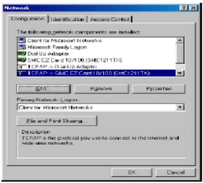 SMC 7004VBR - Configuration sous windows 95/98/me - 1