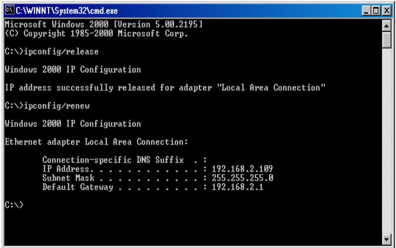 SMC 7004VBR - Puis tapez ipconfig/renew. - 1
