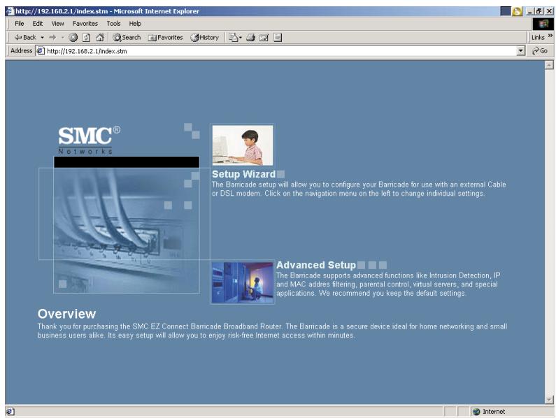 SMC 7004VWBR - Exploration de l'interface web - 1