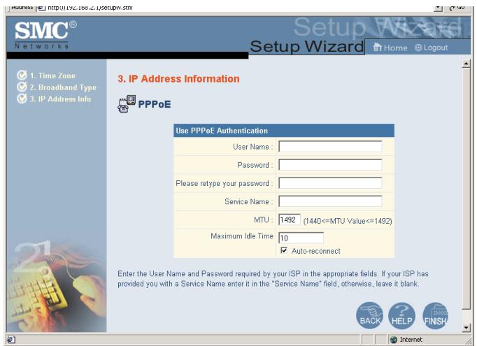 SMC 7004VWBR - Pppoe (protocole PPP sur ethernet) - 1