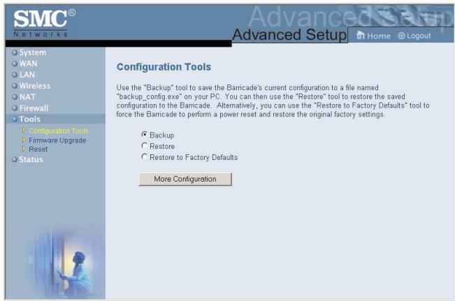 SMC 7004VWBR - Outils de configuration - 1