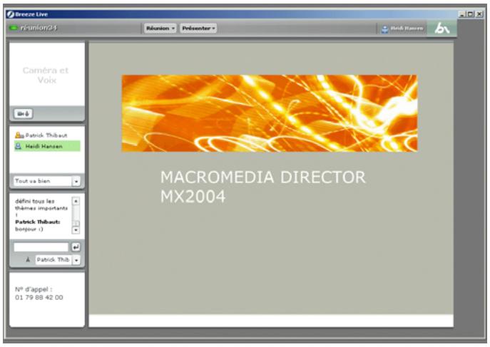 MACROMEDIA BREEZE LIVE-A L INTENTION DES PARTICIPANTS AUX REUNIONS - Le podium - 1
