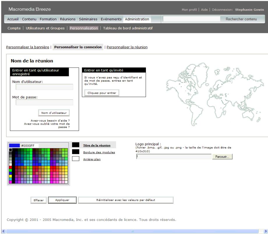 MACROMEDIA BREEZE MANAGER 5 - Configuration de la page de connexion à breeze - 1