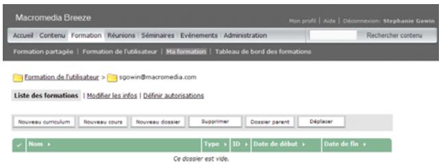 MACROMEDIA BREEZE MANAGER 5 - Pour rechercher un emplacement et entrer une description : - 1