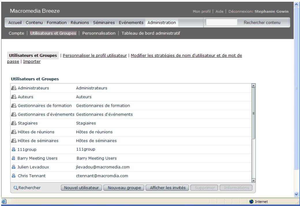 MACROMEDIA BREEZE MANAGER 5 - Création manuelle de groupes - 1